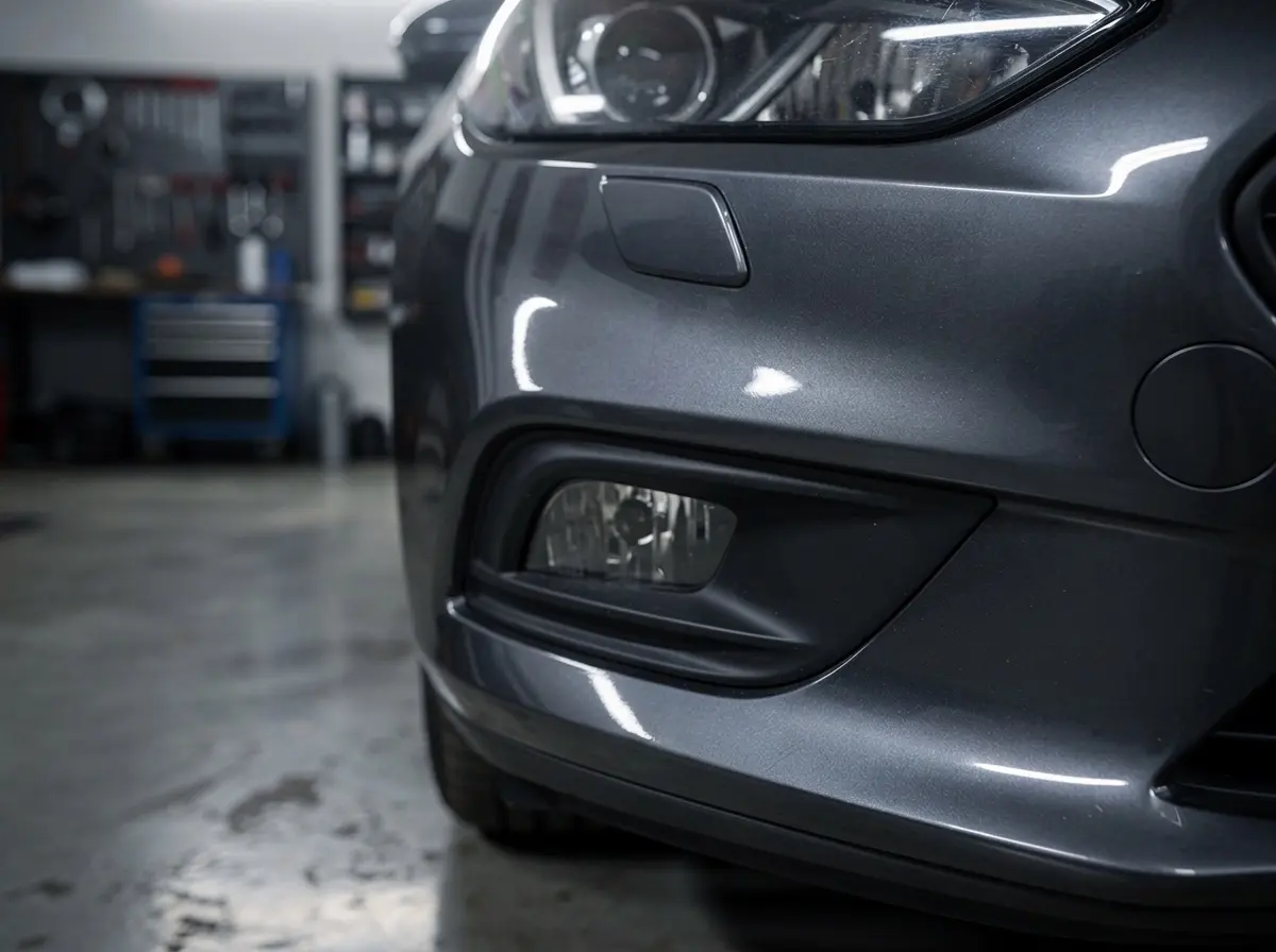 After: Front bumper scuff repair