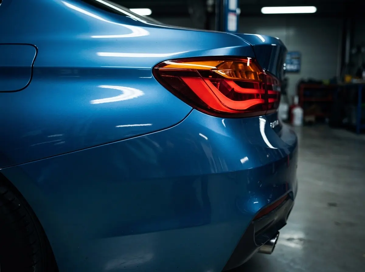 After: Rear quarter panel accident repair
